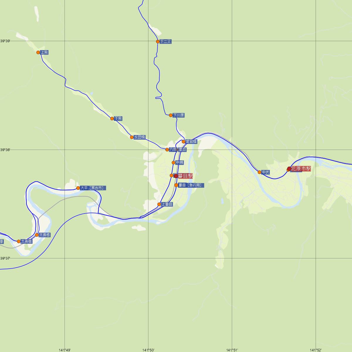 蟇目駅（JR東日本）周辺のバス路線図