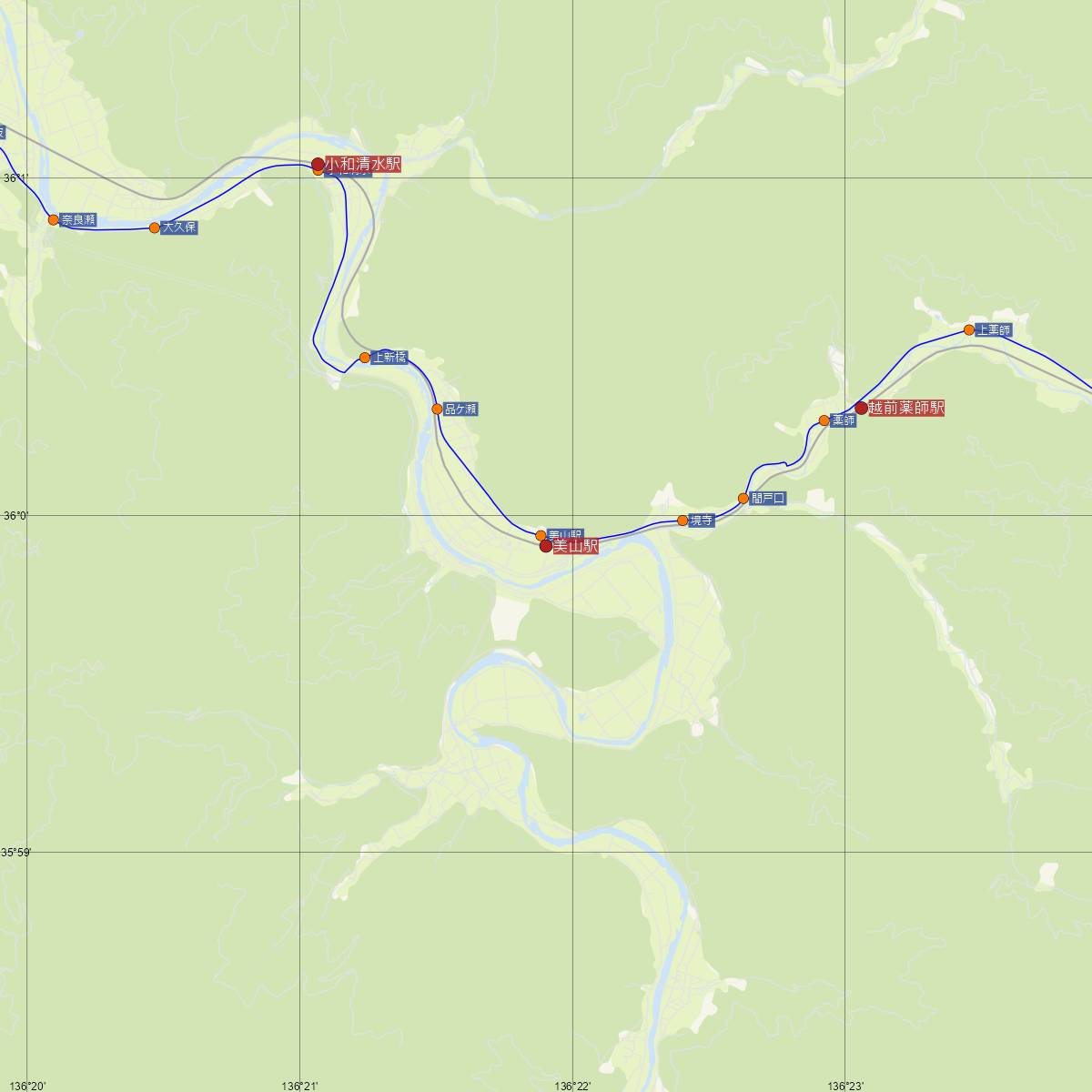 美山駅（JR西日本）周辺のバス路線図